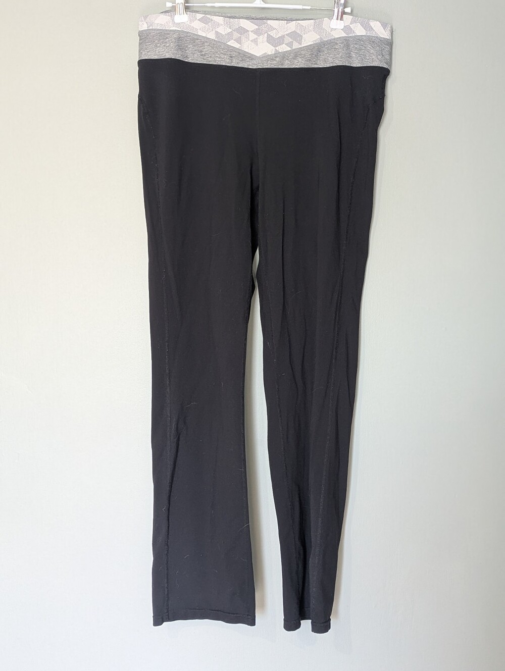 4/$10 ✨ Tuff Athletics Women's Gray Black‎ Fold-Over Waist Leggings